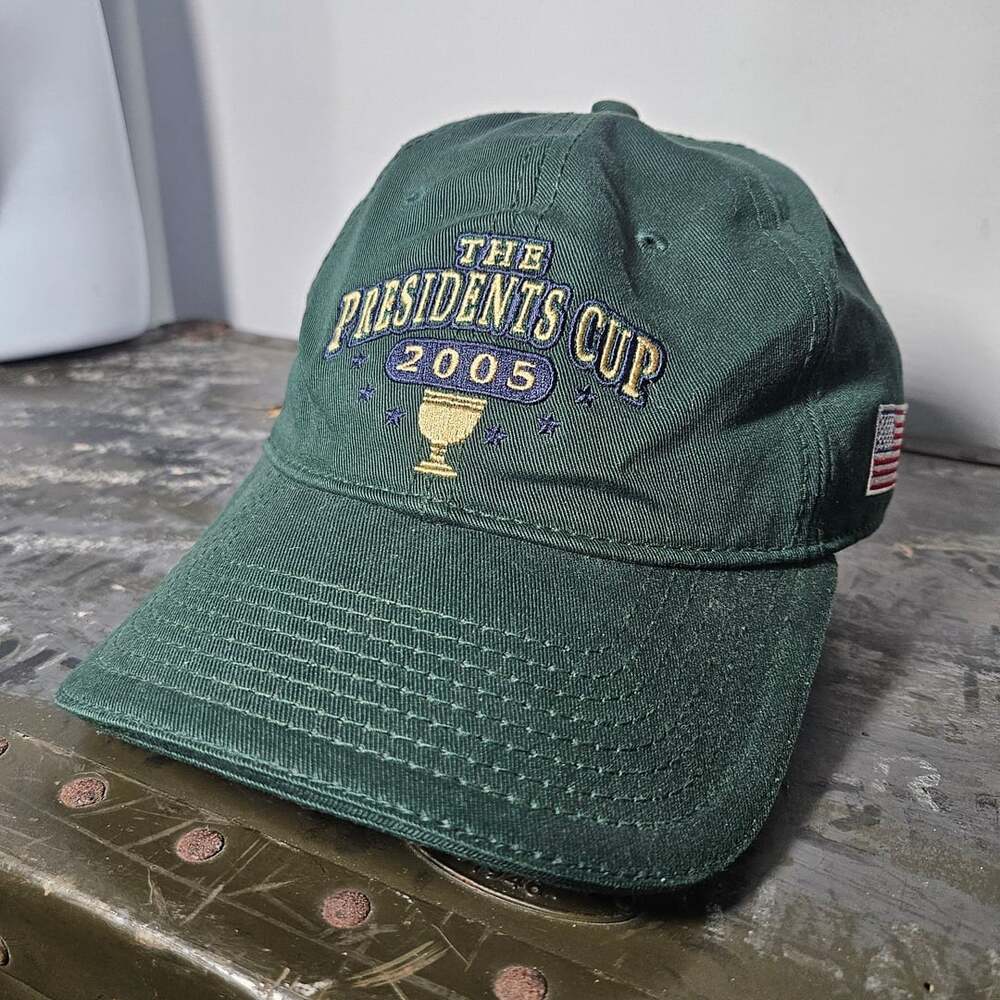 The Presidents Cup 2005 Green Adjustable Golf Hat